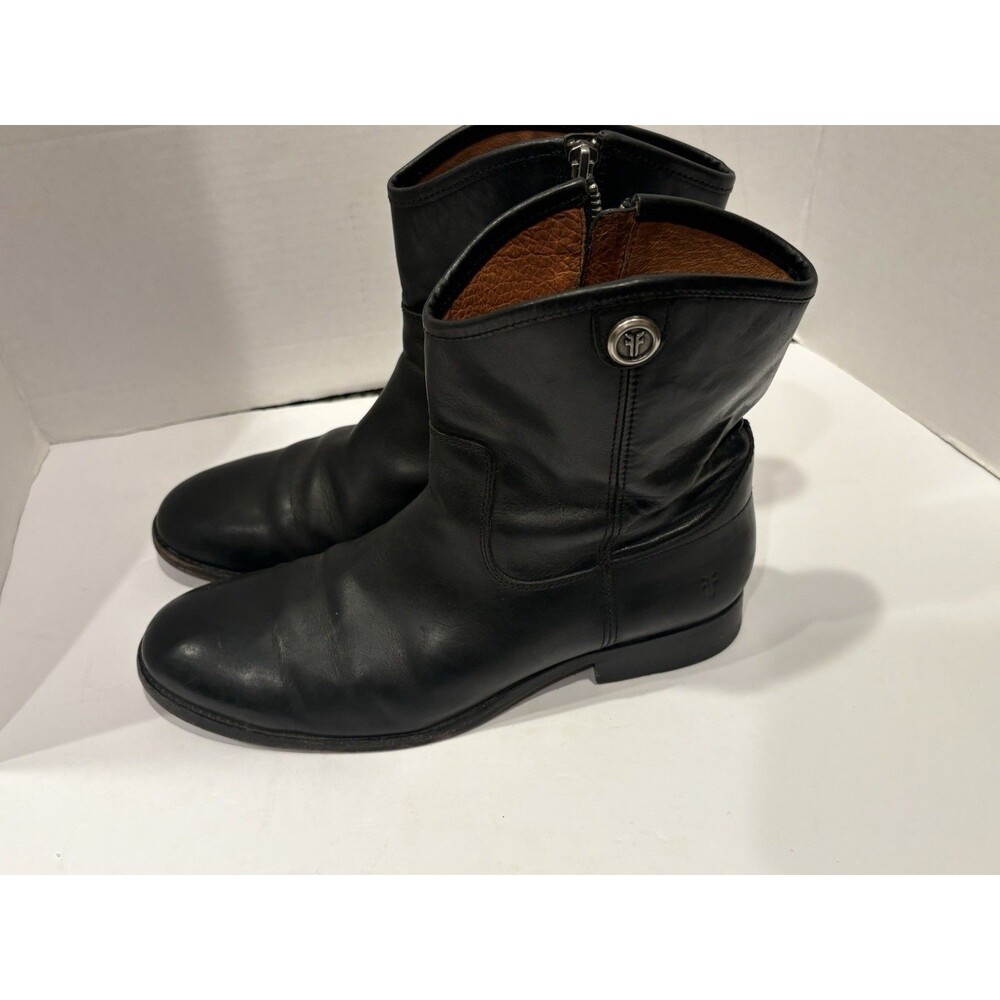 Frye Melissa Women's Size 9 B Black Button Short Black Riding Style 77897 Boots